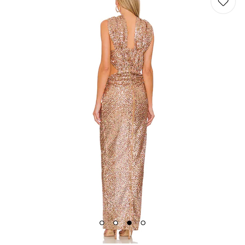 Sol Cutout Sequin Halter Gown Size Medium - image 2